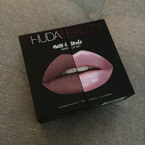NIB 43.00 HUDA BEAUTY Matte & Strobe Mini Lip Set - Picture 4 of 6